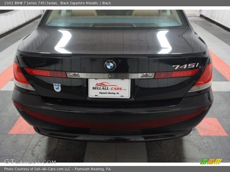 Black Sapphire Metallic / Black 2002 BMW 7 Series 745i Sedan