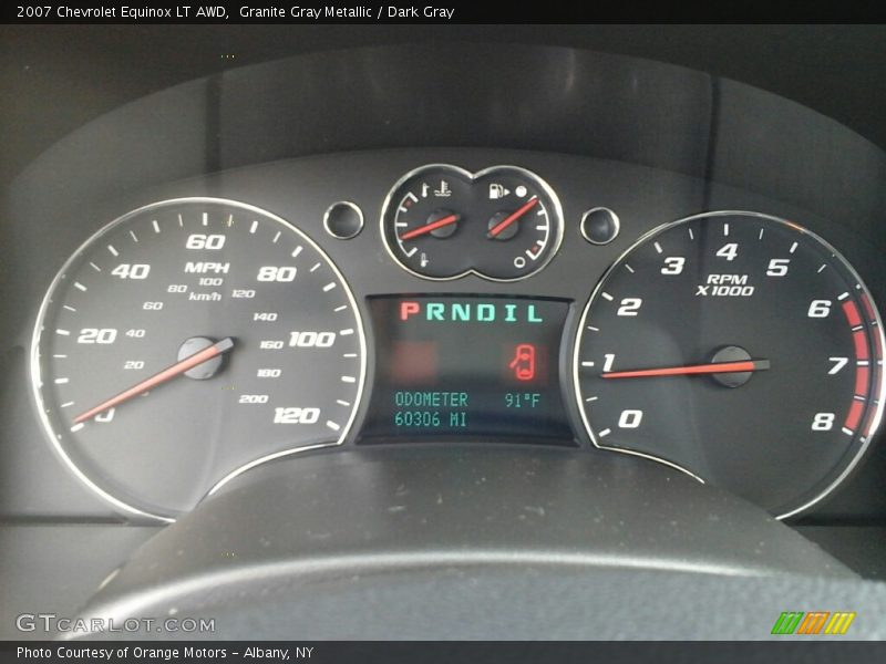 Granite Gray Metallic / Dark Gray 2007 Chevrolet Equinox LT AWD