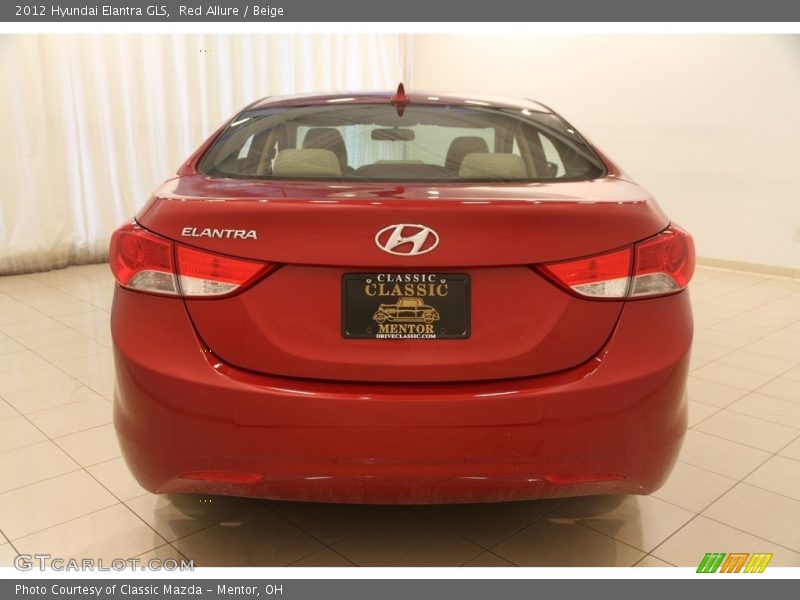 Red Allure / Beige 2012 Hyundai Elantra GLS