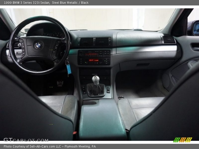 Steel Blue Metallic / Black 1999 BMW 3 Series 323i Sedan