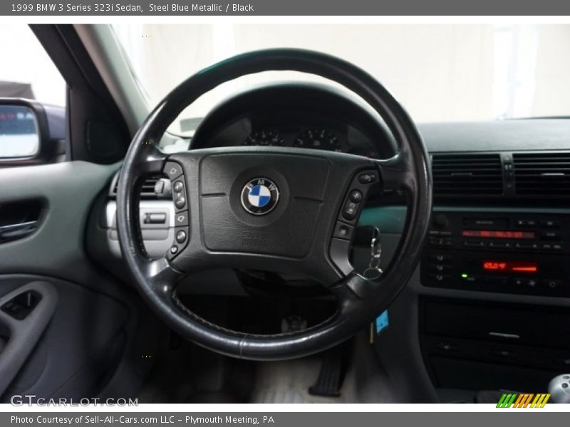 Steel Blue Metallic / Black 1999 BMW 3 Series 323i Sedan