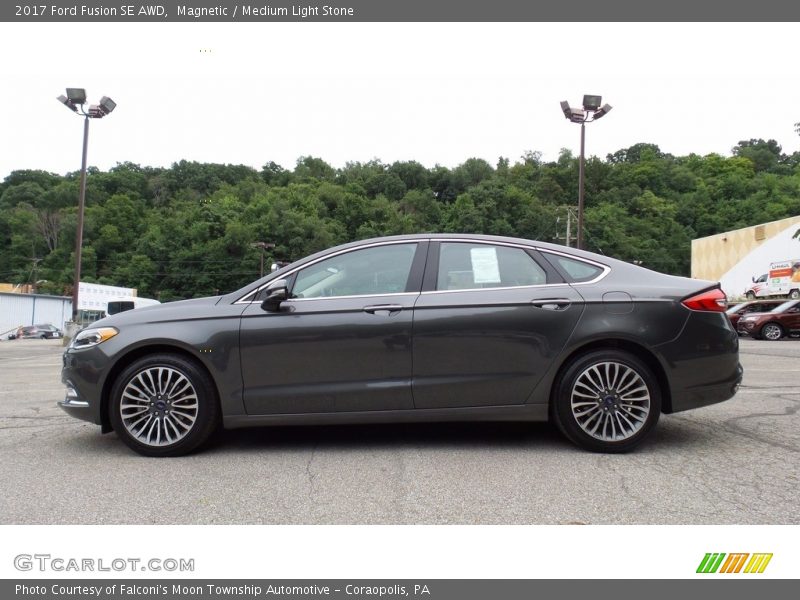 Magnetic / Medium Light Stone 2017 Ford Fusion SE AWD