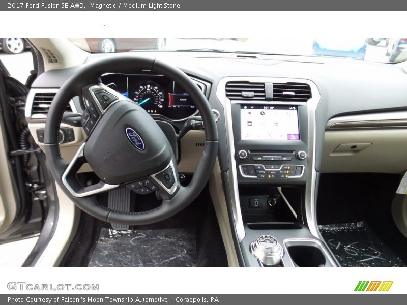 Magnetic / Medium Light Stone 2017 Ford Fusion SE AWD