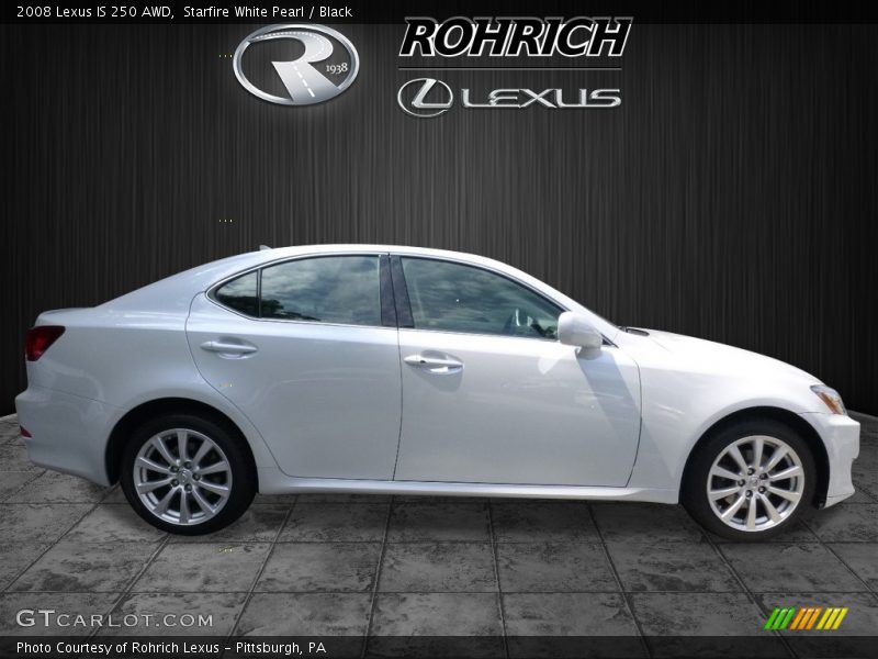 Starfire White Pearl / Black 2008 Lexus IS 250 AWD