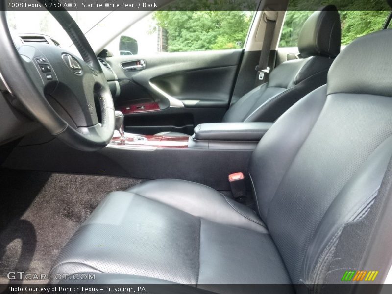 Starfire White Pearl / Black 2008 Lexus IS 250 AWD