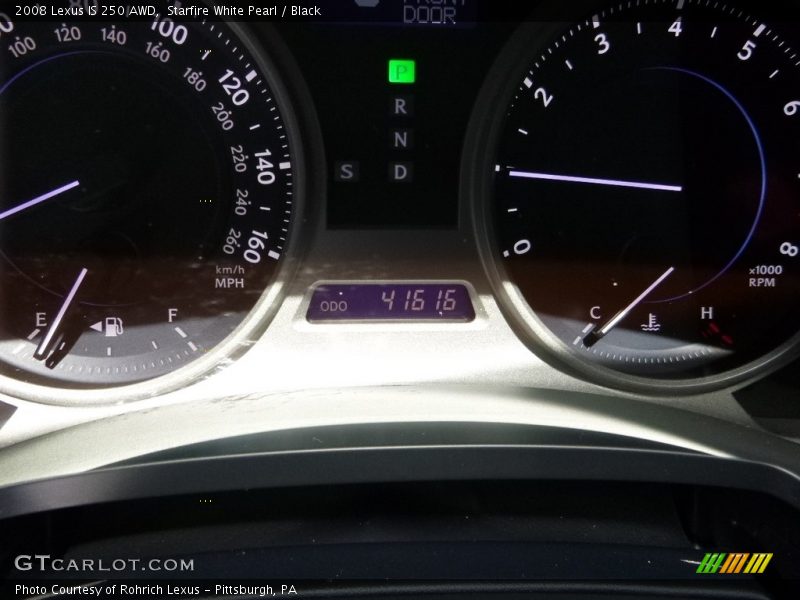 Starfire White Pearl / Black 2008 Lexus IS 250 AWD