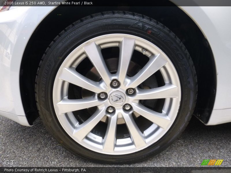 Starfire White Pearl / Black 2008 Lexus IS 250 AWD