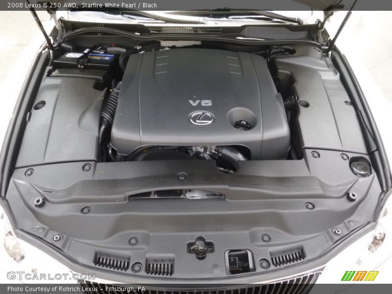Starfire White Pearl / Black 2008 Lexus IS 250 AWD
