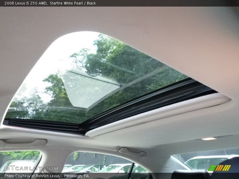 Starfire White Pearl / Black 2008 Lexus IS 250 AWD