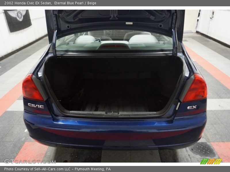 Eternal Blue Pearl / Beige 2002 Honda Civic EX Sedan