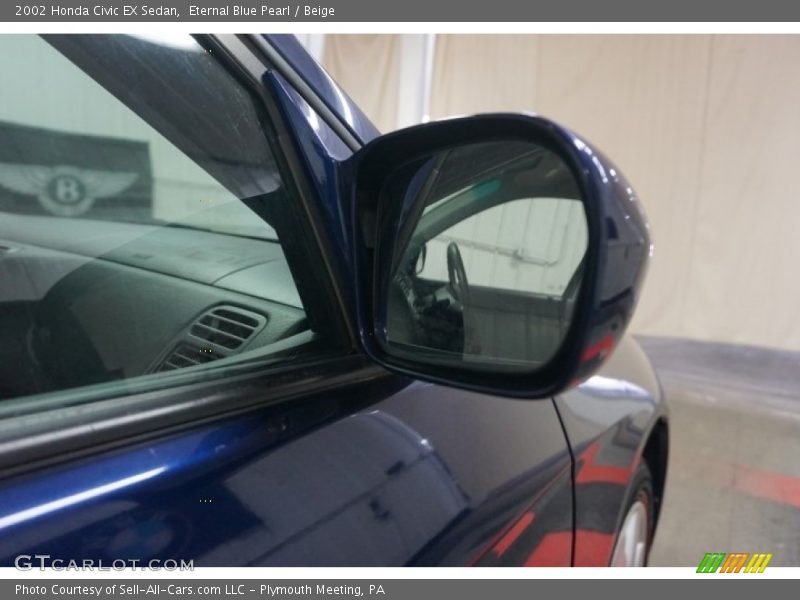 Eternal Blue Pearl / Beige 2002 Honda Civic EX Sedan