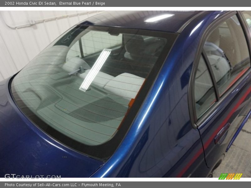 Eternal Blue Pearl / Beige 2002 Honda Civic EX Sedan