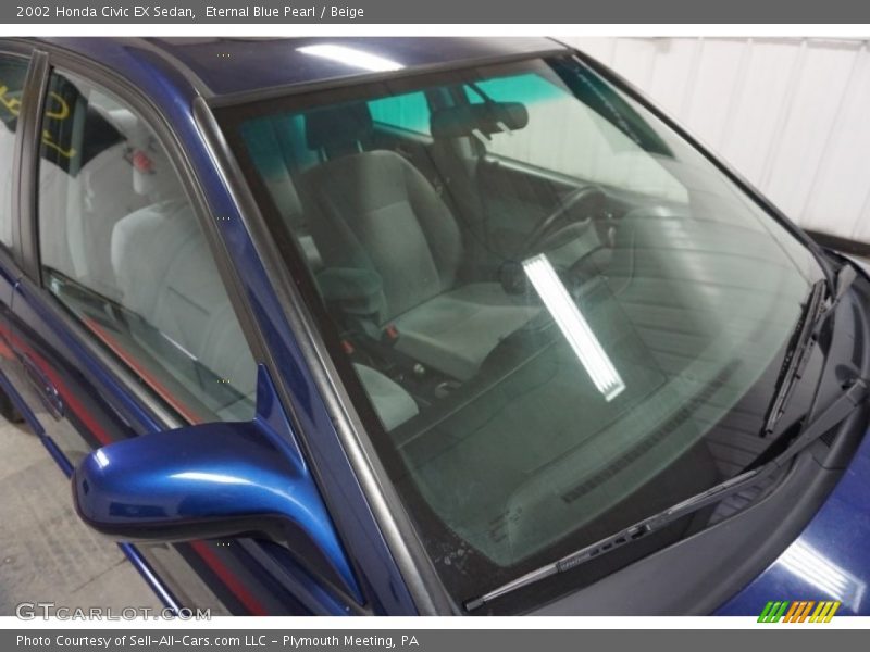 Eternal Blue Pearl / Beige 2002 Honda Civic EX Sedan