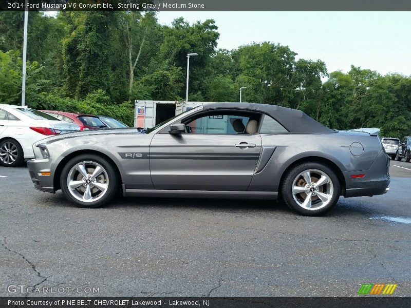 Sterling Gray / Medium Stone 2014 Ford Mustang V6 Convertible