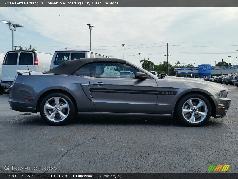 Sterling Gray / Medium Stone 2014 Ford Mustang V6 Convertible