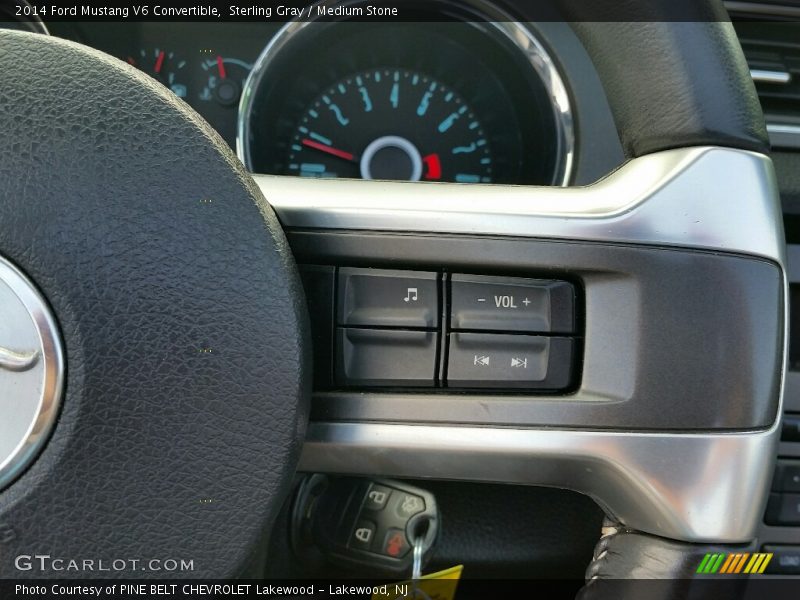 Sterling Gray / Medium Stone 2014 Ford Mustang V6 Convertible