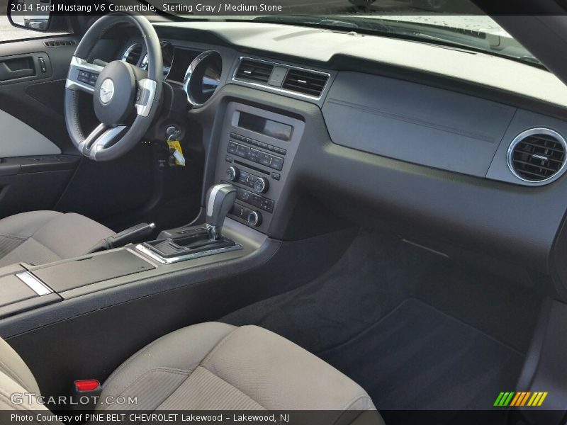 Sterling Gray / Medium Stone 2014 Ford Mustang V6 Convertible