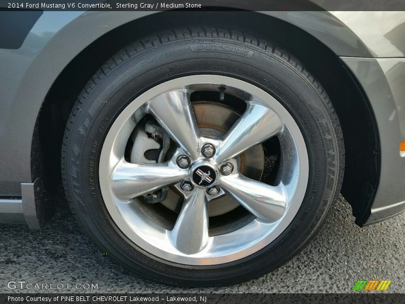 Sterling Gray / Medium Stone 2014 Ford Mustang V6 Convertible