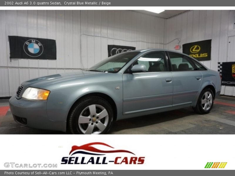 Crystal Blue Metallic / Beige 2002 Audi A6 3.0 quattro Sedan
