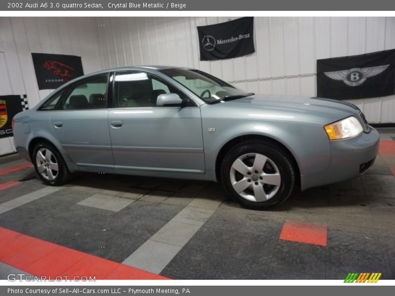 Crystal Blue Metallic / Beige 2002 Audi A6 3.0 quattro Sedan