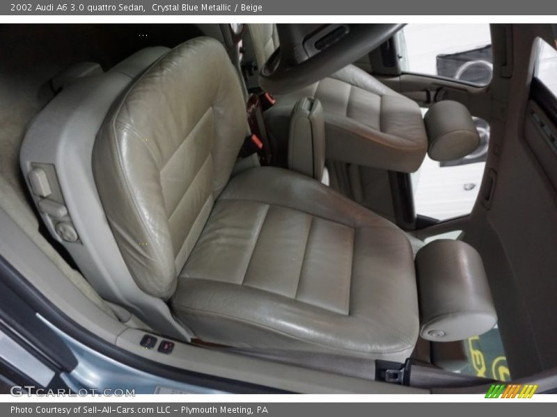 Crystal Blue Metallic / Beige 2002 Audi A6 3.0 quattro Sedan
