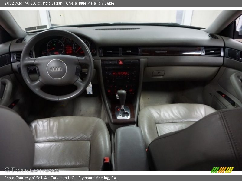 Crystal Blue Metallic / Beige 2002 Audi A6 3.0 quattro Sedan