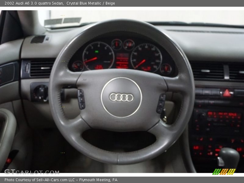 Crystal Blue Metallic / Beige 2002 Audi A6 3.0 quattro Sedan