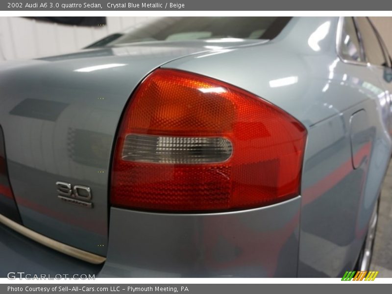 Crystal Blue Metallic / Beige 2002 Audi A6 3.0 quattro Sedan