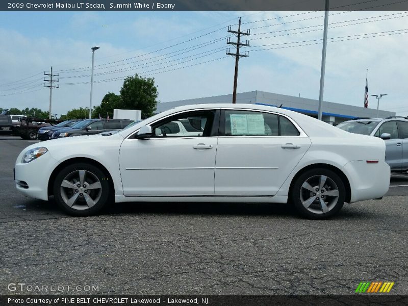 Summit White / Ebony 2009 Chevrolet Malibu LT Sedan