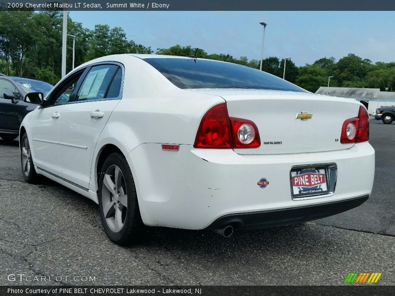 Summit White / Ebony 2009 Chevrolet Malibu LT Sedan