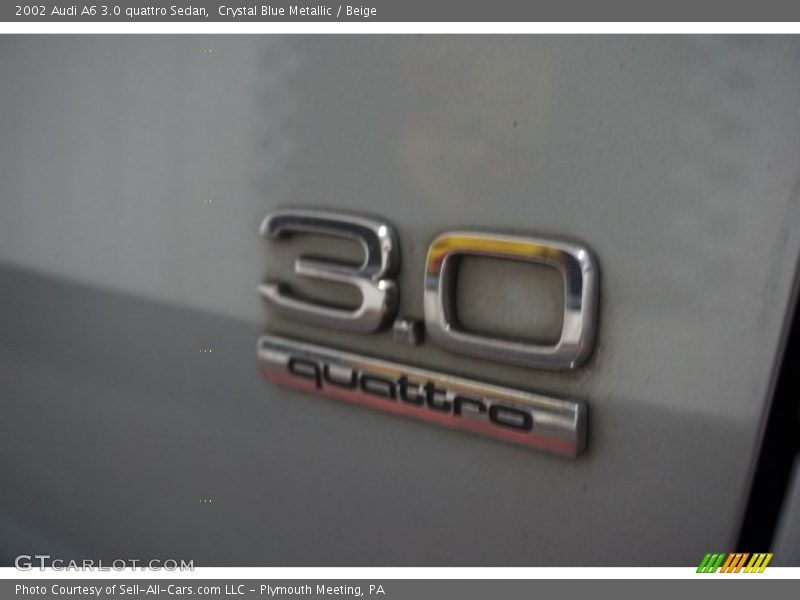 Crystal Blue Metallic / Beige 2002 Audi A6 3.0 quattro Sedan