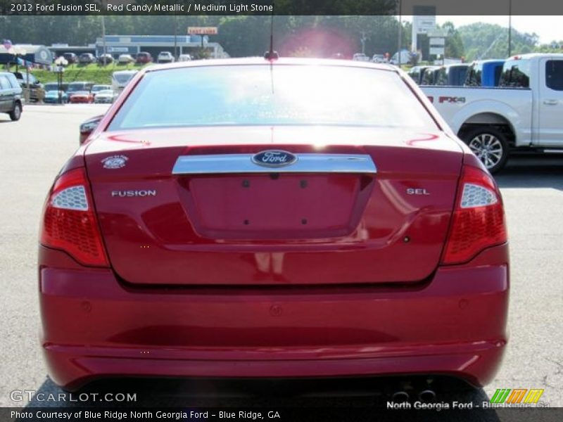 Red Candy Metallic / Medium Light Stone 2012 Ford Fusion SEL