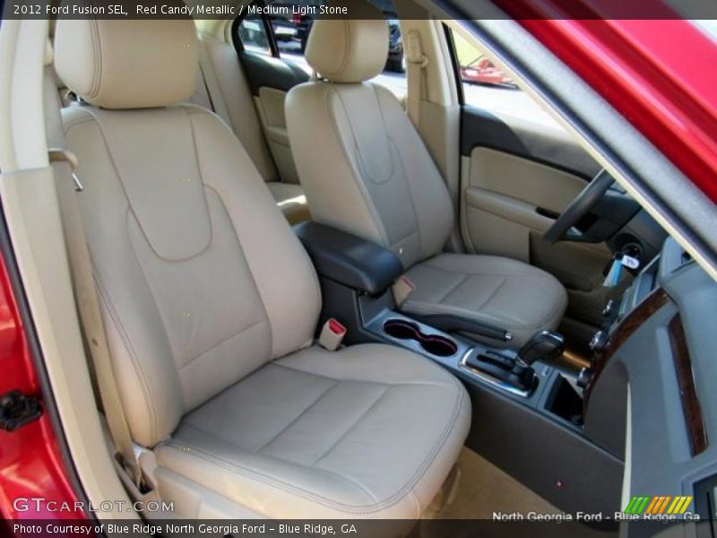 Red Candy Metallic / Medium Light Stone 2012 Ford Fusion SEL