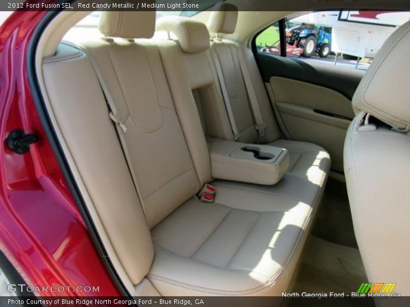 Red Candy Metallic / Medium Light Stone 2012 Ford Fusion SEL