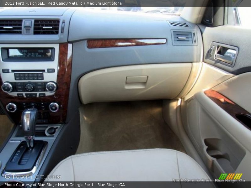 Red Candy Metallic / Medium Light Stone 2012 Ford Fusion SEL