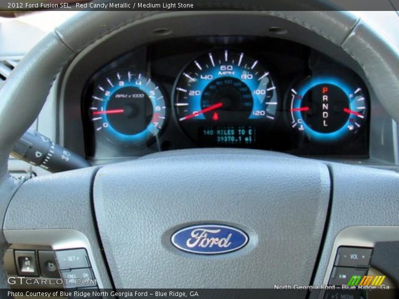 Red Candy Metallic / Medium Light Stone 2012 Ford Fusion SEL