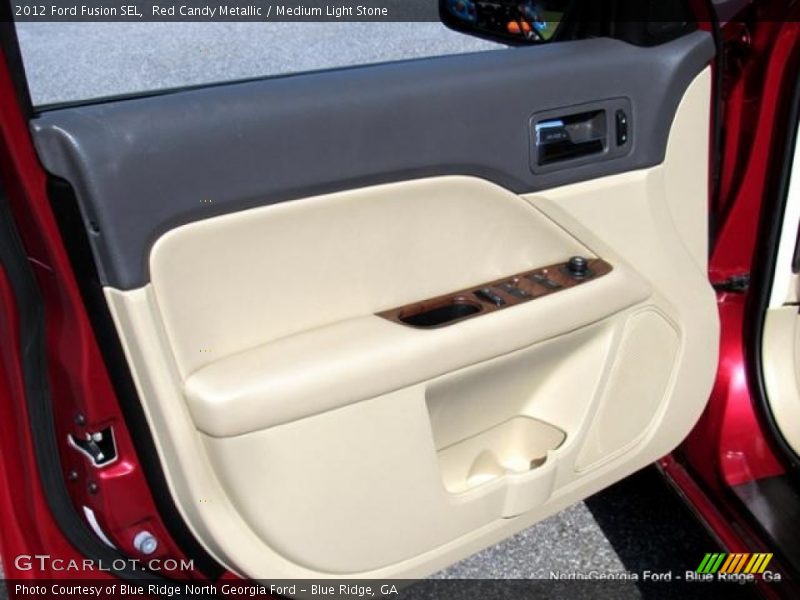 Red Candy Metallic / Medium Light Stone 2012 Ford Fusion SEL