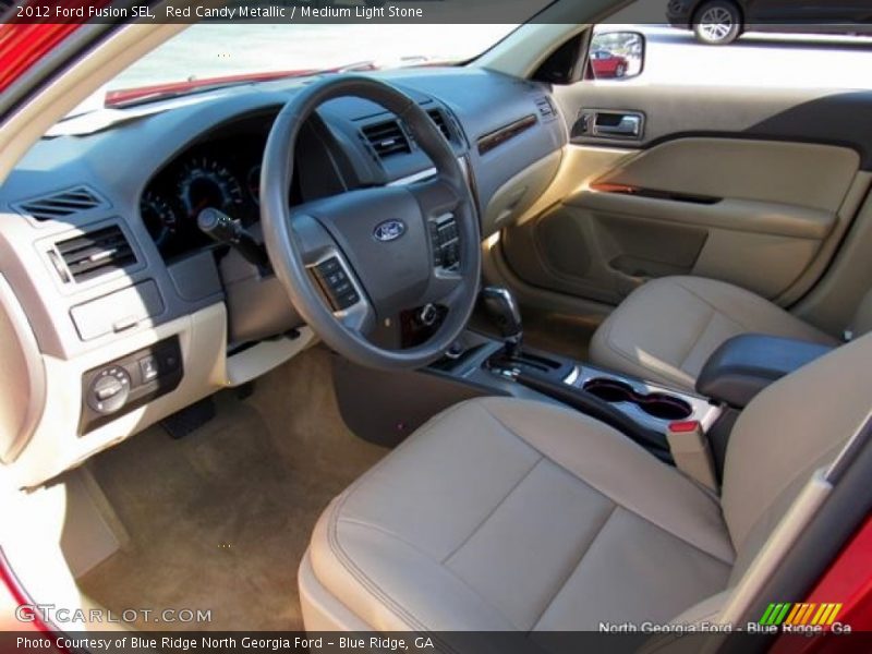 Red Candy Metallic / Medium Light Stone 2012 Ford Fusion SEL