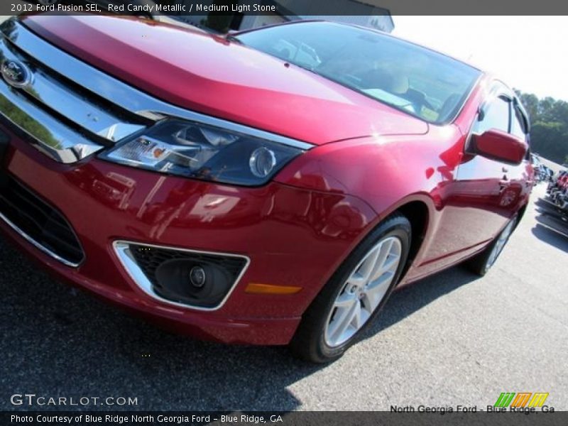 Red Candy Metallic / Medium Light Stone 2012 Ford Fusion SEL