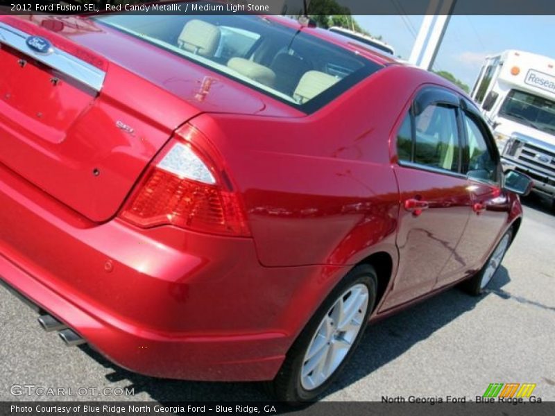 Red Candy Metallic / Medium Light Stone 2012 Ford Fusion SEL