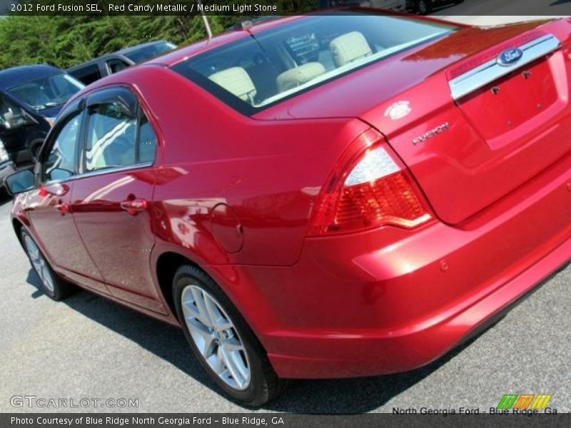 Red Candy Metallic / Medium Light Stone 2012 Ford Fusion SEL