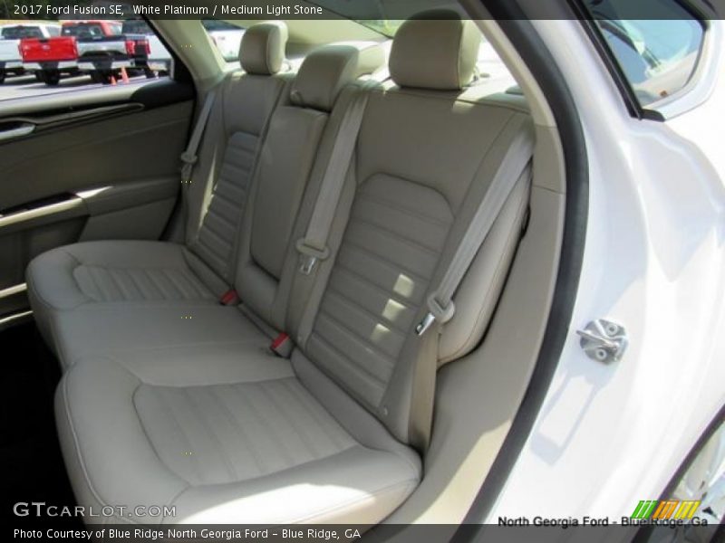 White Platinum / Medium Light Stone 2017 Ford Fusion SE