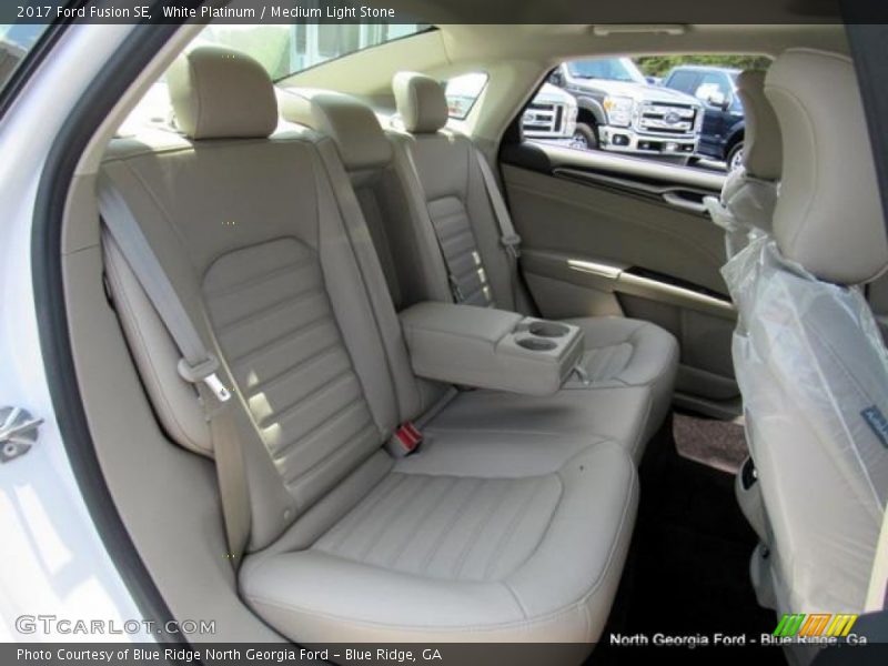 White Platinum / Medium Light Stone 2017 Ford Fusion SE