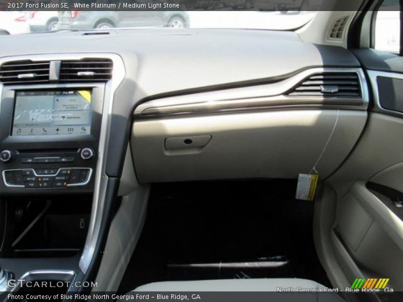 White Platinum / Medium Light Stone 2017 Ford Fusion SE