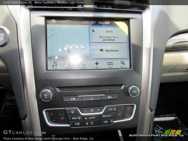 White Platinum / Medium Light Stone 2017 Ford Fusion SE