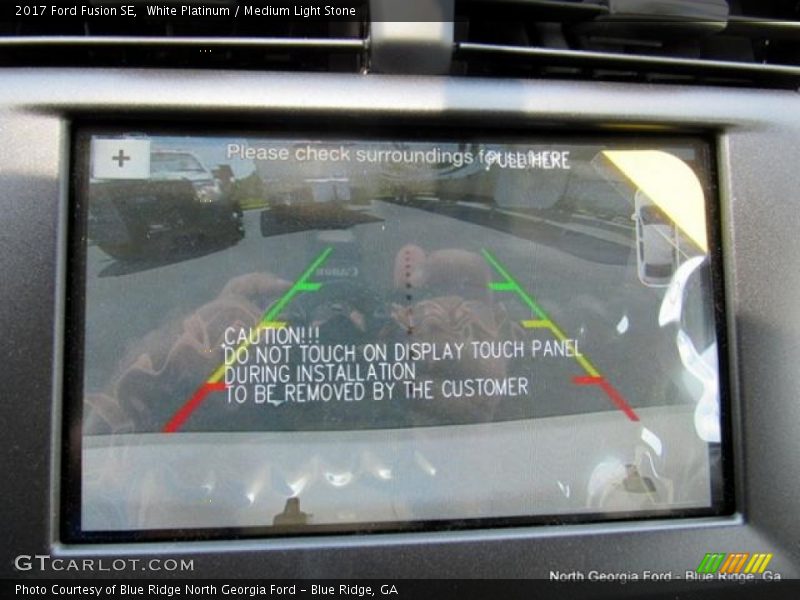 White Platinum / Medium Light Stone 2017 Ford Fusion SE