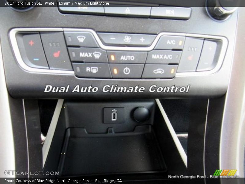 White Platinum / Medium Light Stone 2017 Ford Fusion SE