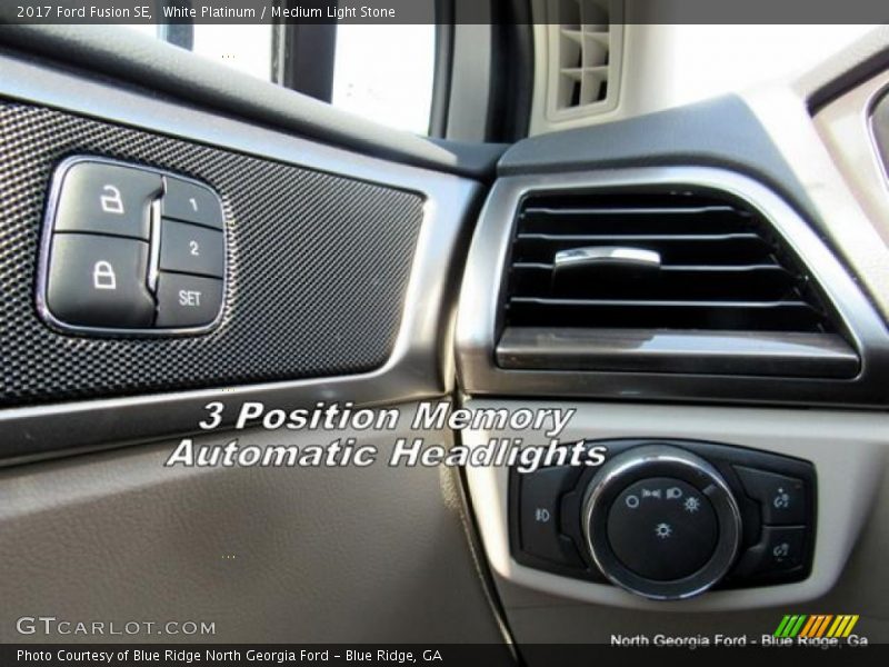 White Platinum / Medium Light Stone 2017 Ford Fusion SE