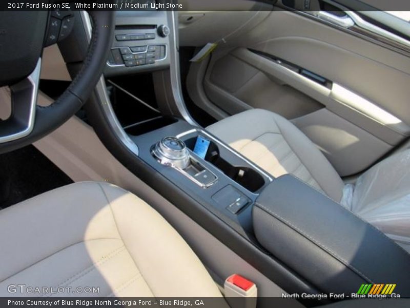 White Platinum / Medium Light Stone 2017 Ford Fusion SE