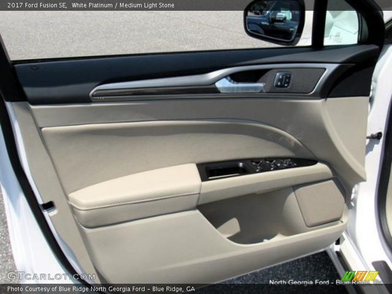 White Platinum / Medium Light Stone 2017 Ford Fusion SE